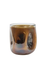 TEALIGHT AMBER GLASS 